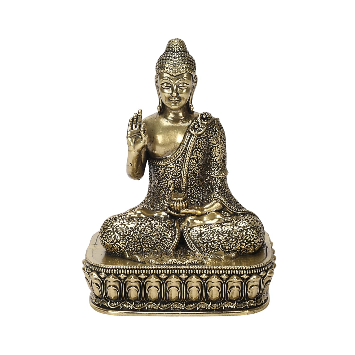100% Чистая Латунь Гаутама Будда Для Декора Гостиной, Бронза, Латунь - 4 Дюйма