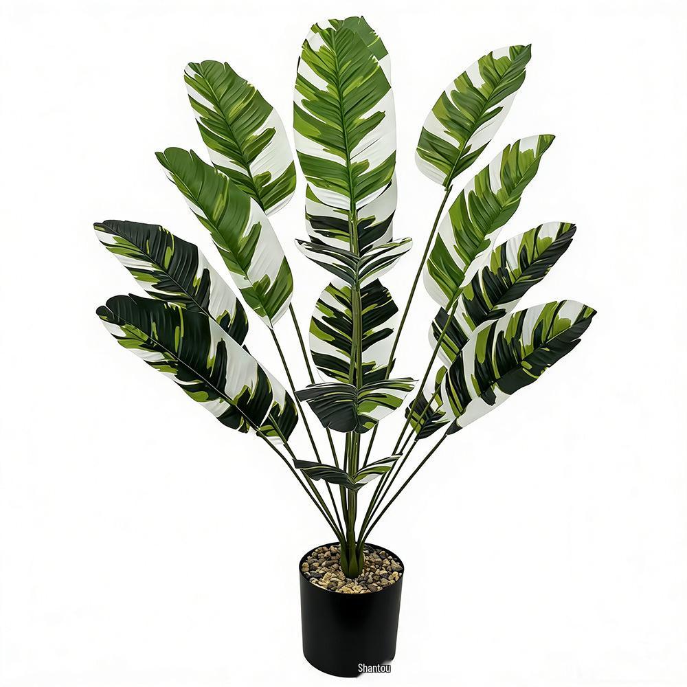 Nordic Large Bird of Paradise & Banana Leaf Fake Tree - 18 Heads for Garden Decoration & Landscaping