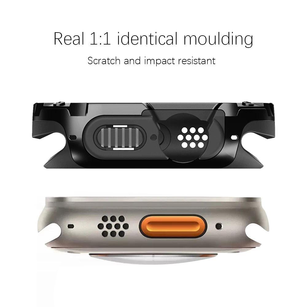 Etui 2 w 1 do Apple Watch Series 10/9/8/7/SE/6/5/4 Ultra 46mm 42 45 40 44 49mm TPU + PC Odporny na wstrząsy Ochronny Zderzak dla iwatch