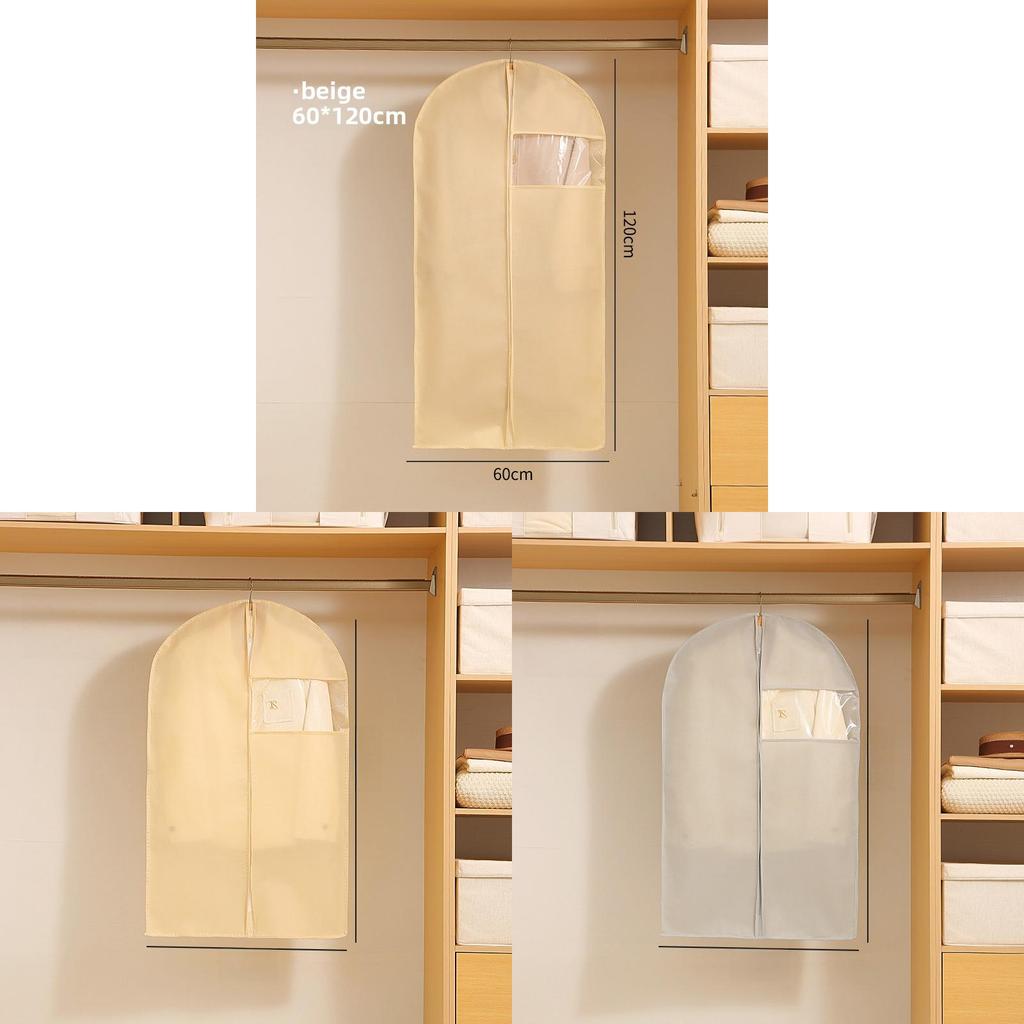 Modern Minimalist Clothing Dust Cover With Nonwoven Fabric For Bedroom Storage