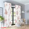 2pcs 2D flat printing Christmas Hot Party Curtains Christmas Holly Candy Cane Ornament Digital Printed Polyester Drapes Holiday