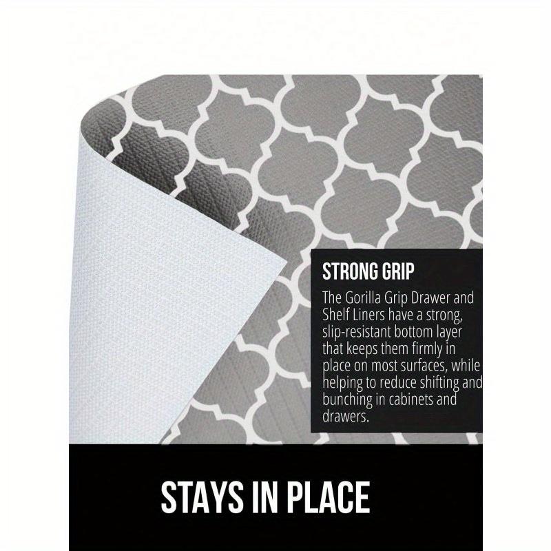 1 Roll Grey Thickened Shelf Liner for Kitchen Cabinets Non-Adhesive Drawer Liner Non-Slip Cupboard Liner Washable EVA Refrigerator
