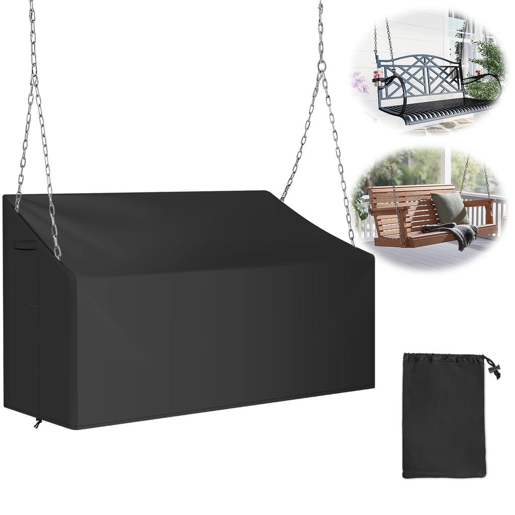 Patio Hanging Swing Cover 210D Oxford Cloth Outdoor Garden Waterproof Heavy Duty Protector Porch Swing Cover