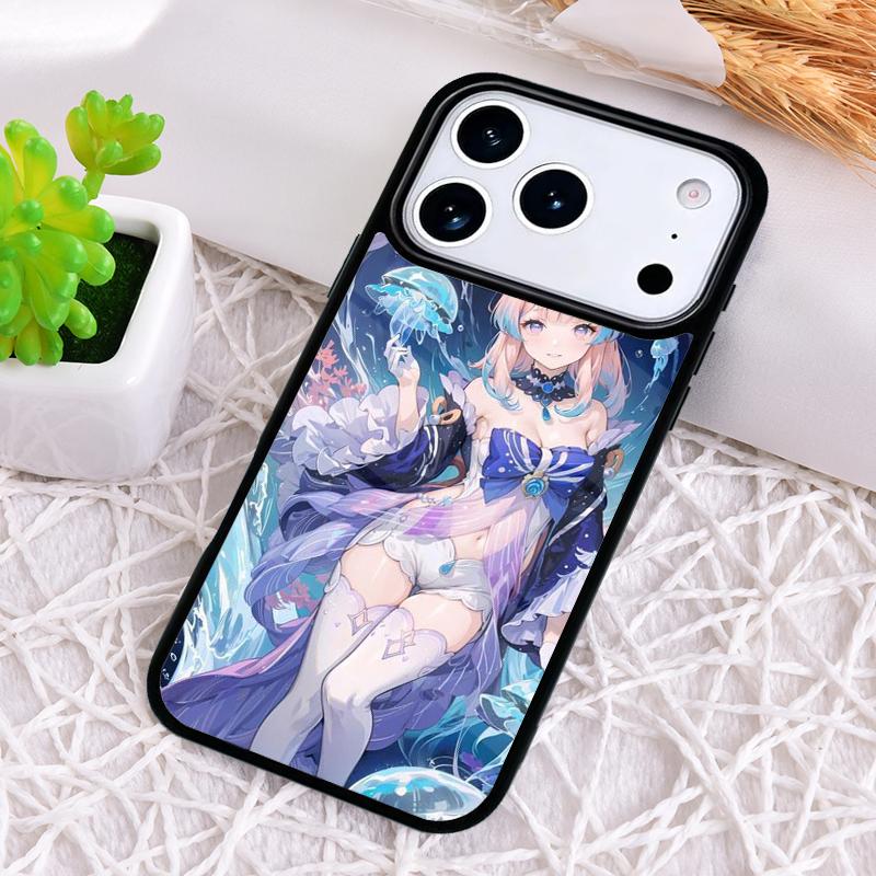 Genshin Impact Sangonomiya Kokomi print Phone Case for iPhone 17 Air 16 15 11 12 14 13 Pro Max Shockproof Cover
