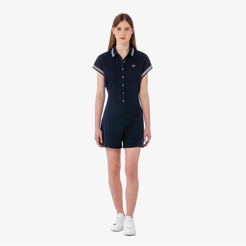 Lacoste Women's MIF Striped Collar Jumpsuit EF2431-56G525
