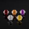 Women's Light Luxury Design Elegant Inlaid Zircon Geometric Ring Fashionable And Versatile Niche Design Sense Ring