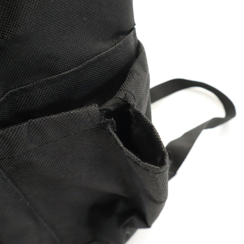 Mochila negra unisex para hombre usada con estampado del logo adidas Trefoil