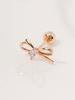 Minimalpiercing 14K Slim Ribbon Cubic Line Piercing Earrings