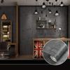 Retro Styie Cement Wallpaper Self-Adhesive PVC Waterproof Dark Gray Concrete Effect For Entrance Bedroom Living Room Decoration