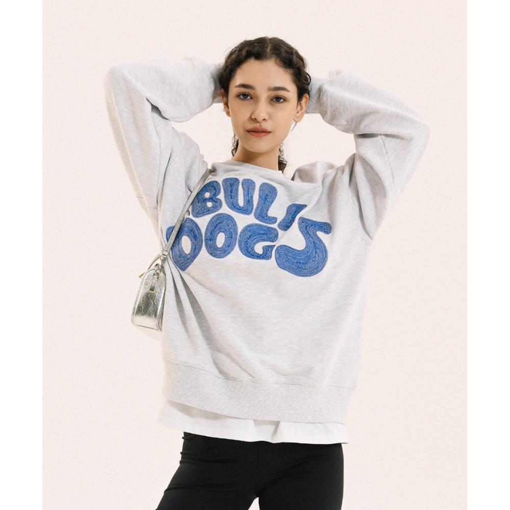 

YALE GROOVY BULLDOGS CREWNECK LIGHT GRAY