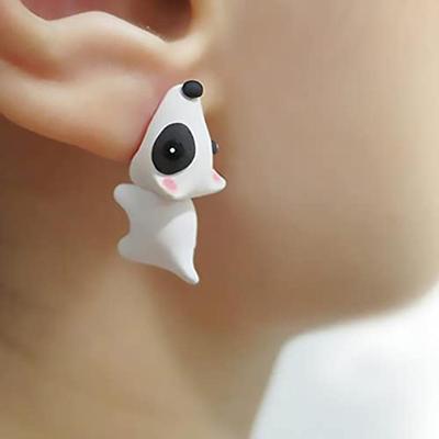 Cute Animal Bite Earring Fashion 3D Animal Clay Earrings Simple Handmade Polymer Animal Stud Earrings for Girls Women