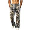 Men's Casual Printed Wide Leg Hunting Jogger Pants with Pockets Relaxed Fit