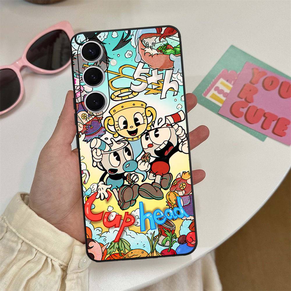 C-Cuphead Klasická hra Pouzdro na telefon Pro Samsung S 24 Fe 25 Ultra Plus 20 Lite 21 30 22 23 24 22 Ultra 5G Fundas