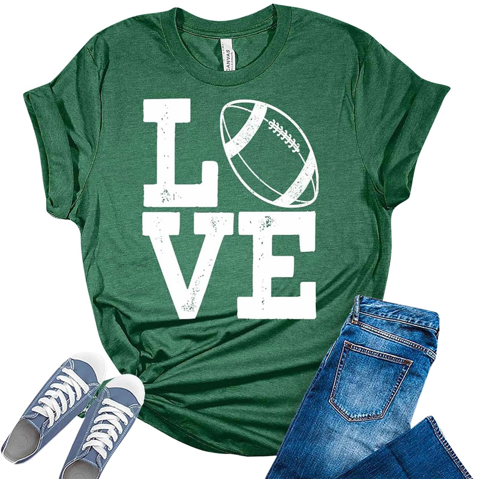 

LOVEЖенская повседневная модная футболка с коротким рукавом и круглым вырезом с принтом регби XXXL