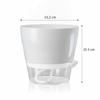 Drainage Hole Self Watering Flower Pot Plastic Resin Material Transparent Plant Pot  Home Planters