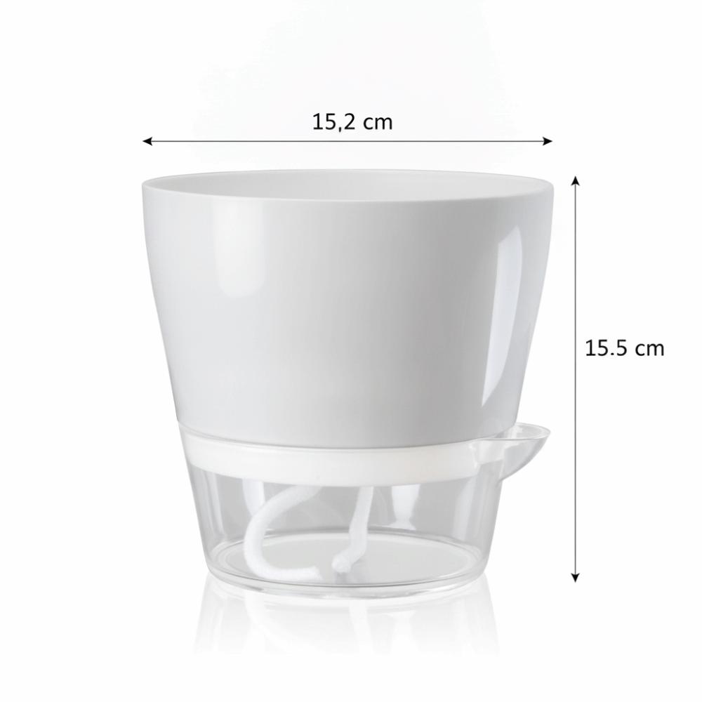 Drainage Hole Self Watering Flower Pot Plastic Resin Material Transparent Plant Pot  Home Planters