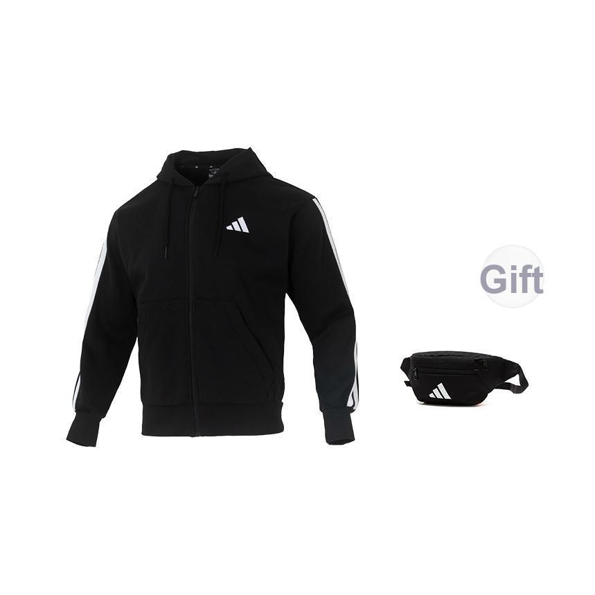 adidas Essentials Striped Minimalist Fashion Comfortable Sweatshirt Men Sweatshirt Black JD1870