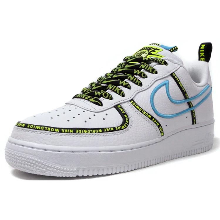 New Nike Air Force 1 Low Worldwide White Blue Fury Volt CK7213-100