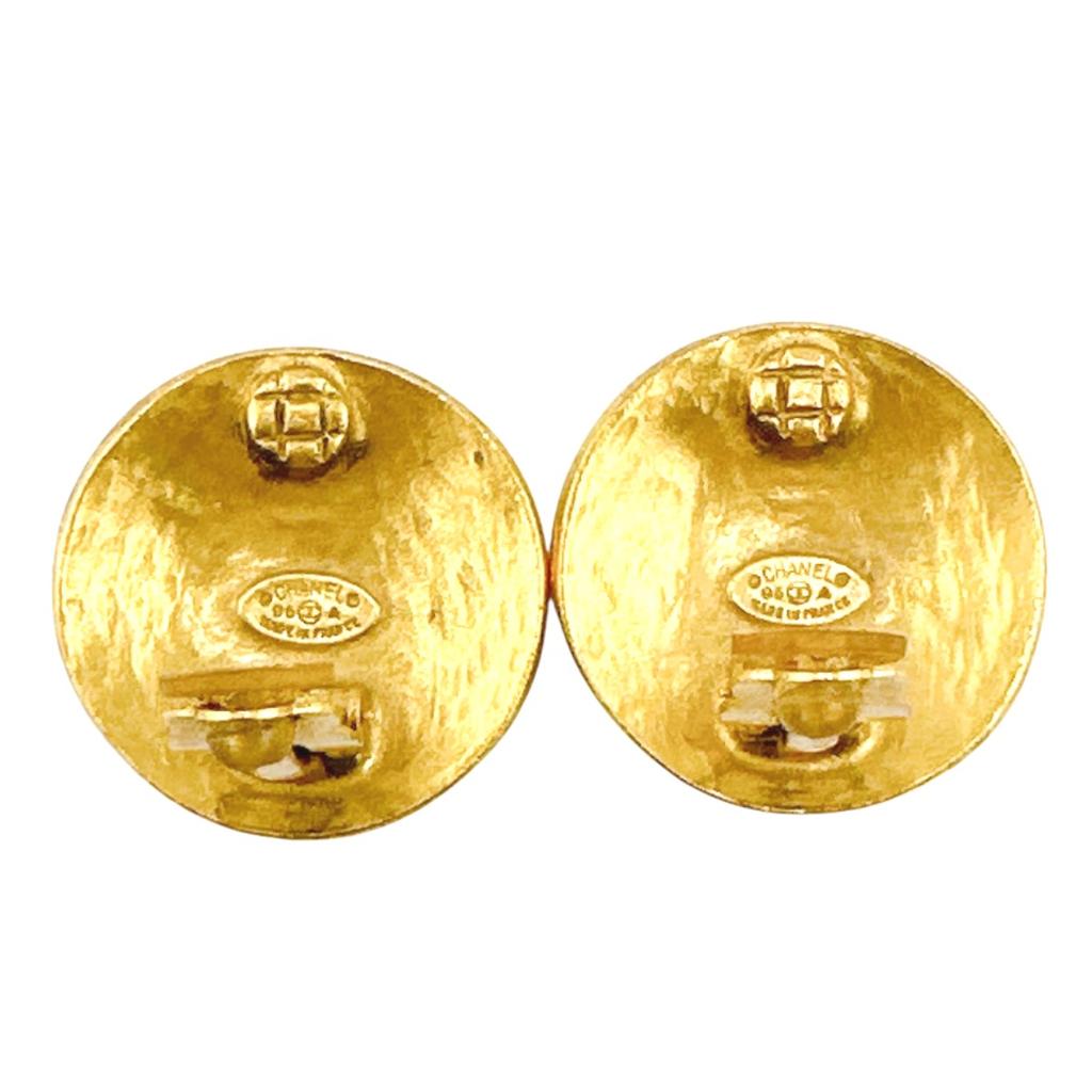 CHANEL Vintage large COCO Mark Earring gold Women Used
