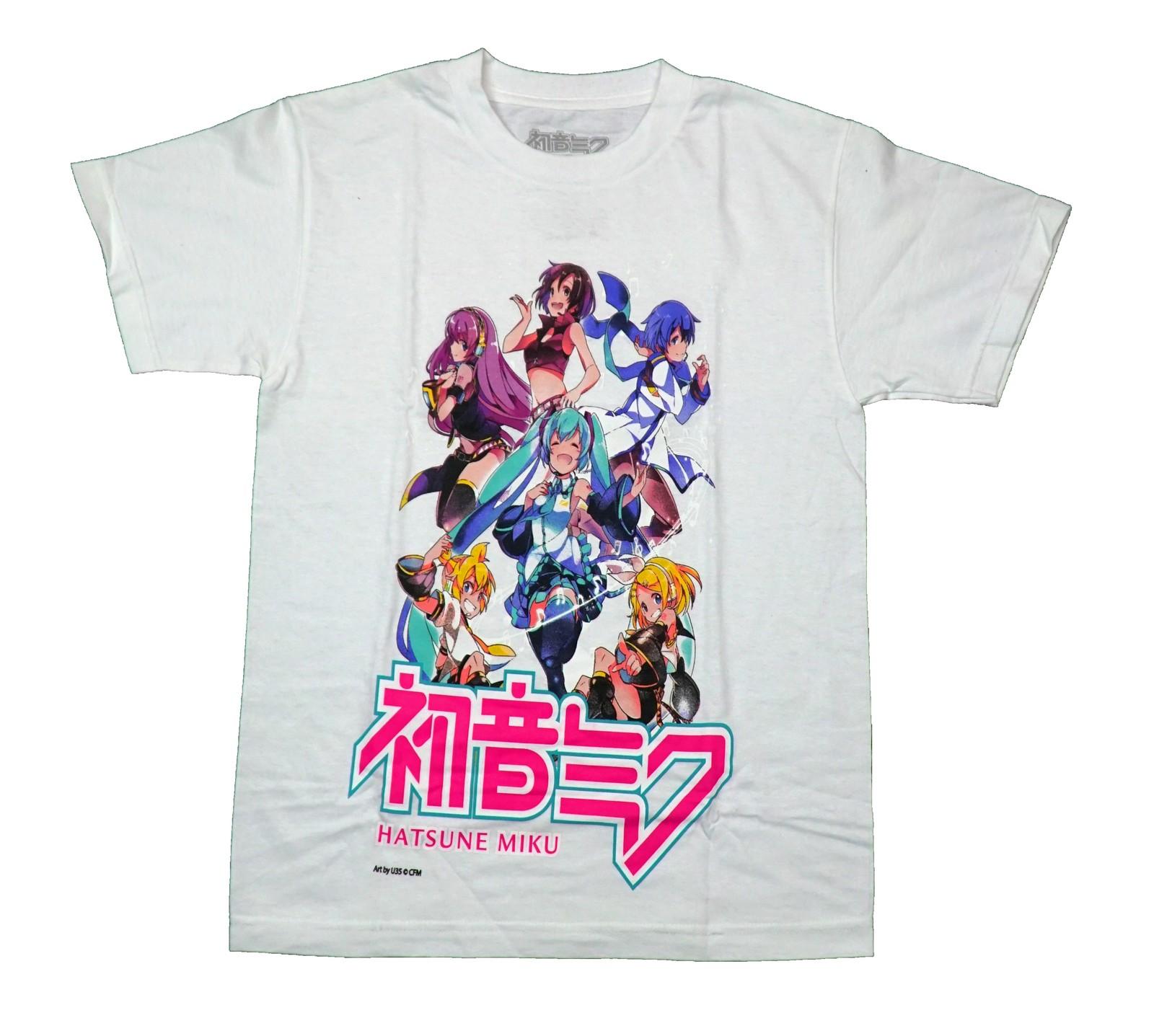 Hatsune Miku New Adult T-Shirt - All Girl Cast Floating Among Musical Notes XXXXL