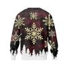 Men's Casual Loose Fit Long Sleeve Round Neck Printed Top for Everyday Wear