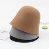 Lady Woolen Bucket Hat Winter New Fisherman Hat Wool Beggar Hat Net Red Bucket Hat