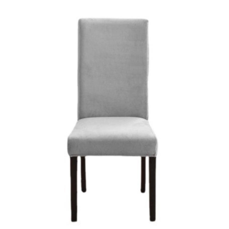 Velvet Chair Cover for Household Chair Cover Skin-friendly Silver Fox Velvet Chair Cover Hotel Restaurant Dining Chair Cover