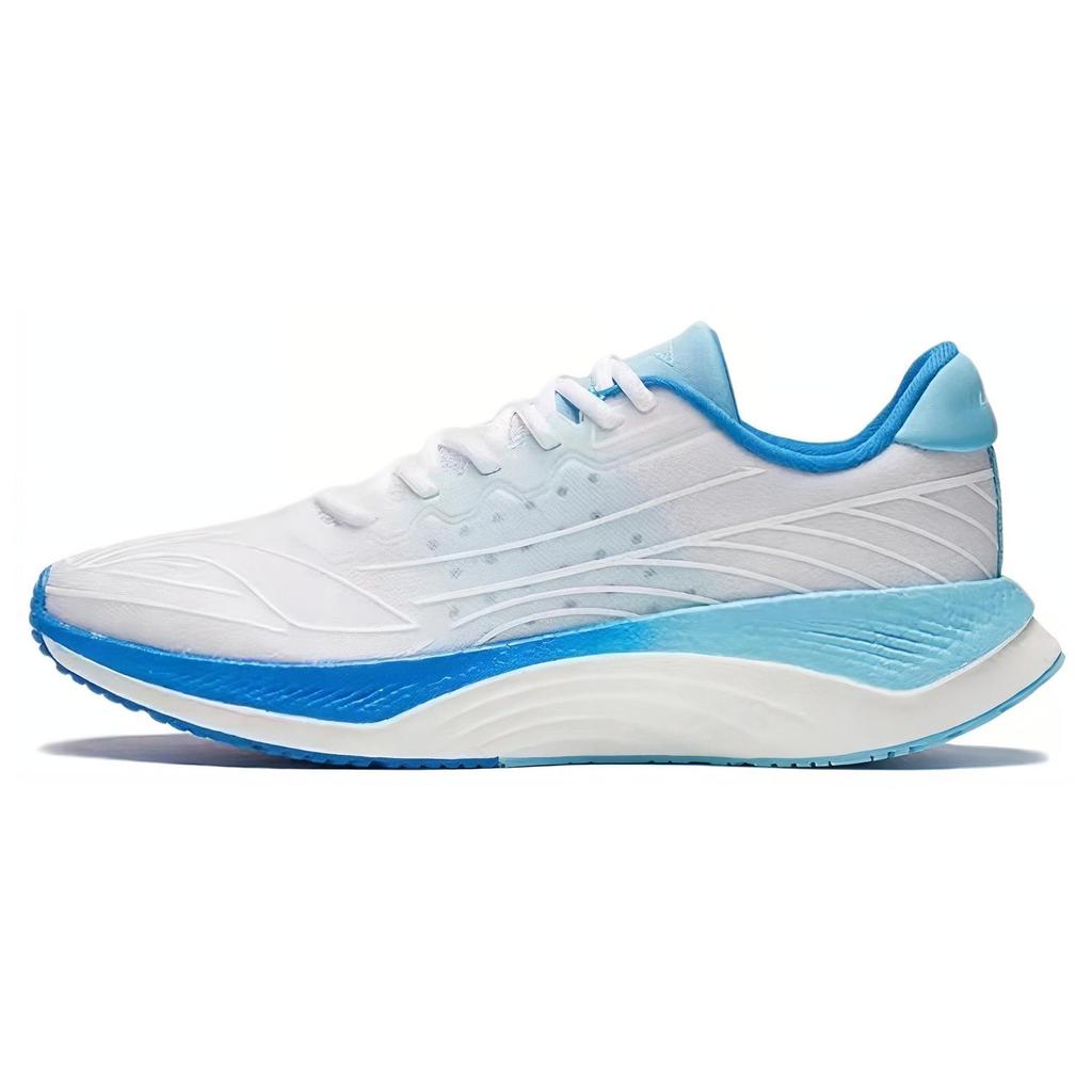 Li Ning Yue Ying Shock Absorbing Non-Slip Low-Top Running Shoes Men sneaker White Blue ARHS031-1