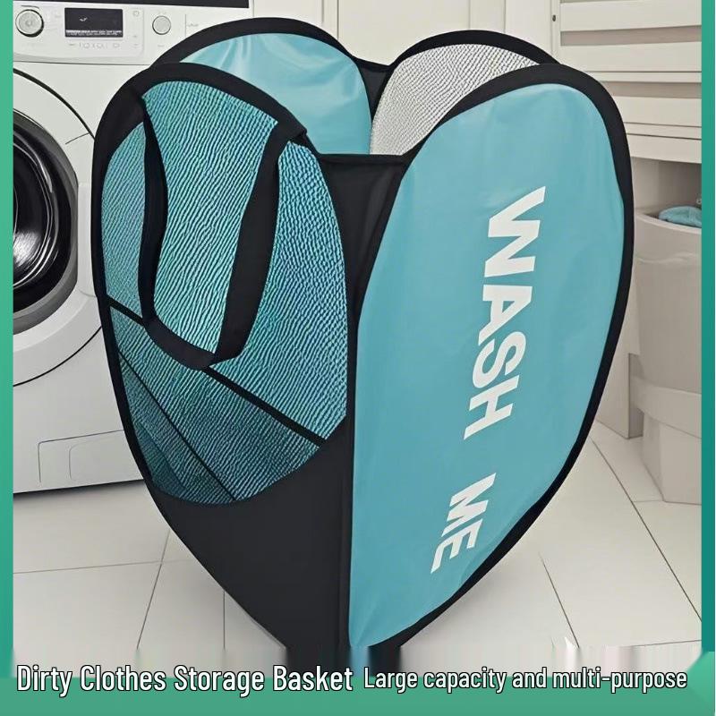 Large Foldable Printed Laundry Hamper - Dirty Clothes Storage Basket for Dorms