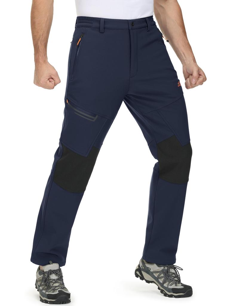 MAGCOMSEN Thick Hiking Windproof and Work Plus Sizes Size 2XL Men's Fleece-Lined Pants, Cold-Resistant, Pants, Available, Fishing, Camping, Skiing,
