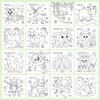 Hot selling coloring book with cartoon simple strokes, containing 16 cartoon patterns