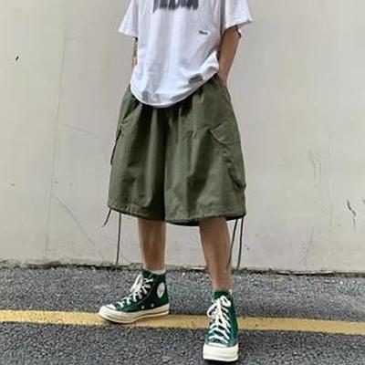 Pantaloni Scurți cu Picioare Largi Bărbați Scurți Supradimensionați Pantaloni Scurți Vintage pentru Bărbați Vară Sport Alergare Pantaloni Cargo