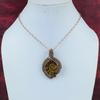 Ammonite Fossil Copper Pendant Copper Wire Wrapped Jewelry Handmade Pendant Dainty Gemstone Pendant Copper Wire Wrap Pendant Gifts For Wife