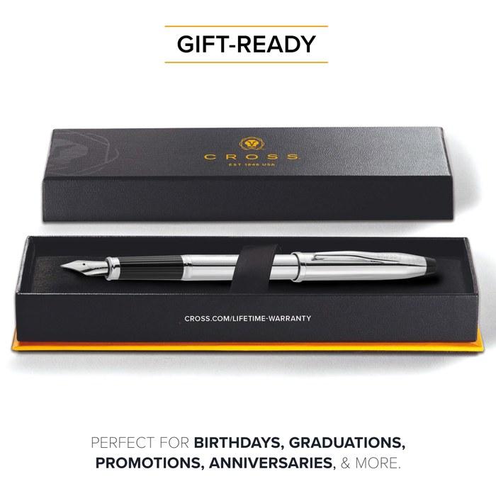 Cross Century II Chrome Premium Gift Box Fountain Pen M Medium Nib
