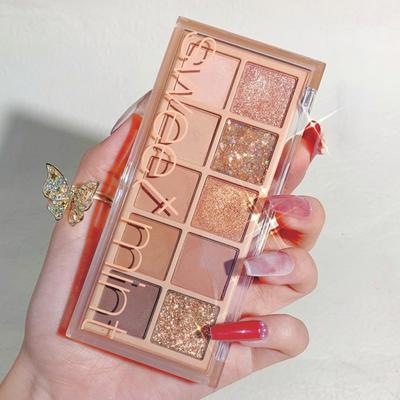 10 Lidschattenpalette funkelndes Glitzer-Make-up-Produkt, SW#2, 1 Stück