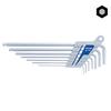 HOZAN W-110 Ball Point Wrench Set, 7-Piece Set, Long Type Hex Keys, Allen Keys, Flat Sizes 1.5/2/2.5/3/4/5/6mm