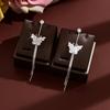 Elegant Crystal Zirconia Butterfly Tassel Earrings - Luxurious, Eco-Friendly Dangles for Women