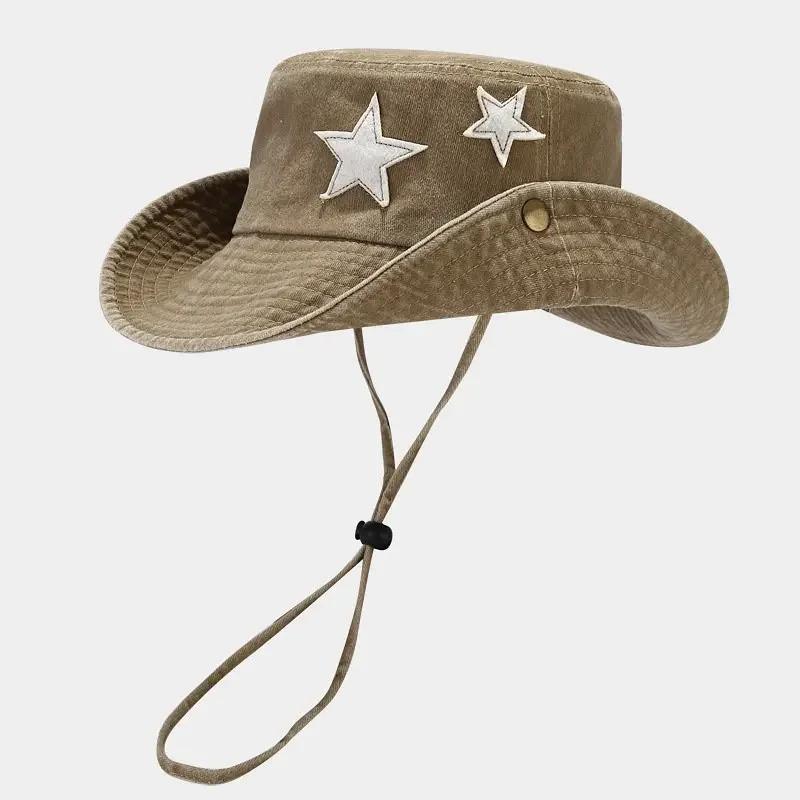 Lente En Zomer Katoenen Borduurwerk Bucket Hat Vissershoed Outdoor Reizen Zon Hoed Voor Mannen En Vrouwen 117 56-60cm wear