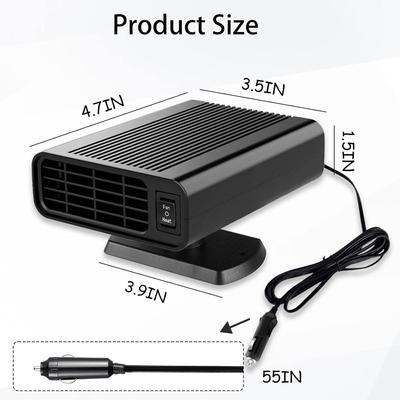 Tragbare 2-in-1 Autoheizung: 12V 150W, 360° Entfroster, Passt Zigarettenanzünder für Autos/SUVs/LKWs