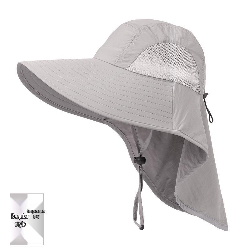 Men's Wide Brim Sun Hat with Face and Neck Protection for Outdoor Activities