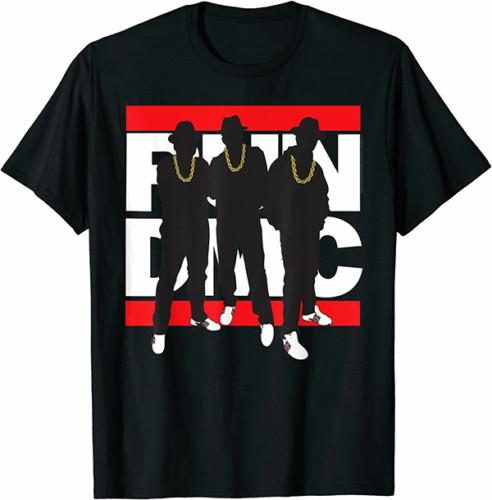 Run DMC Band Men T-Shirt Tops tees Men's Women's Black Cotton Tee All Sizes S to 4XL