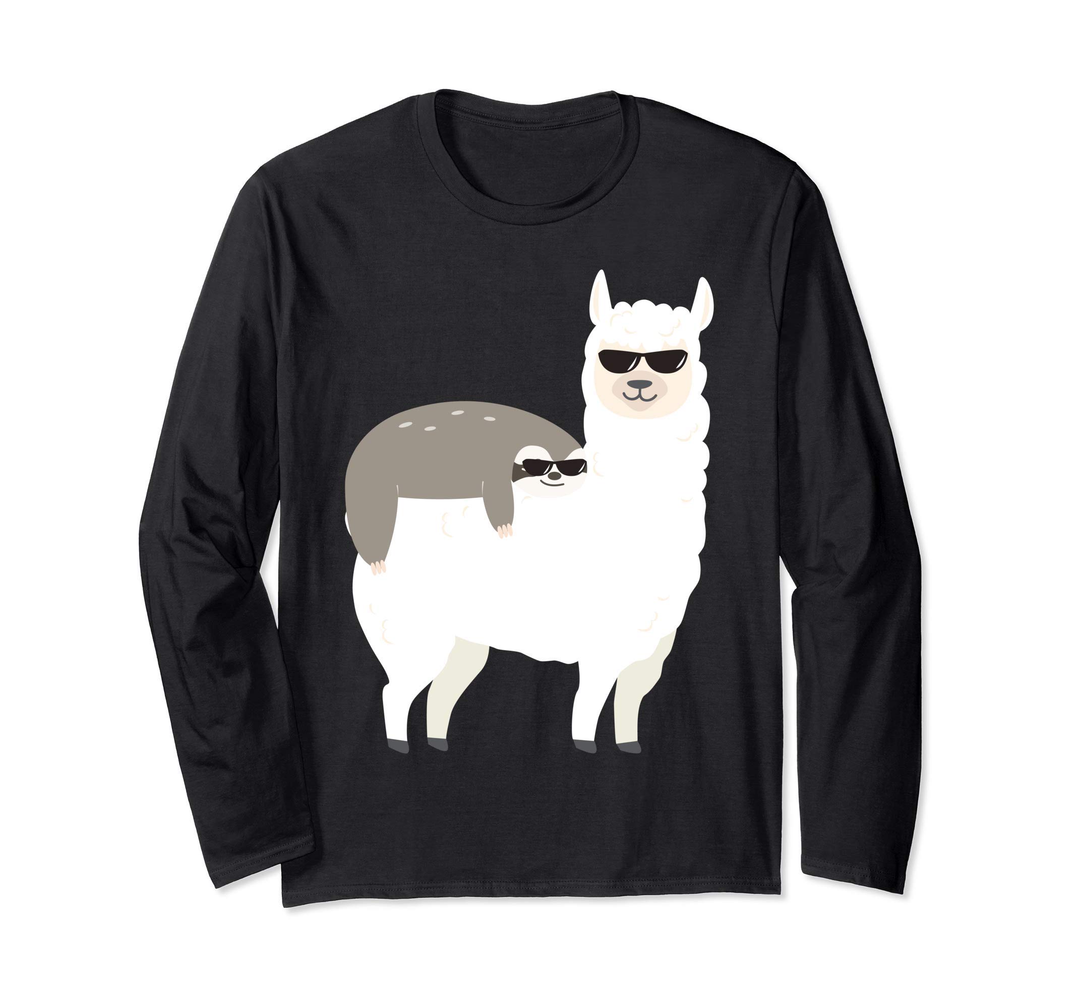

Ленивец едет на ламе Смешной любитель ленивцев Любитель лам Подарок Футболка с длинным рукавом