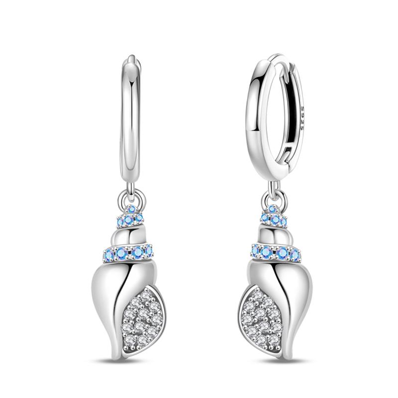 925 Silver Ocean Theme Earrings Dolphin Sea Star Shell Turtle Original Design Fashion Jewelry for Women