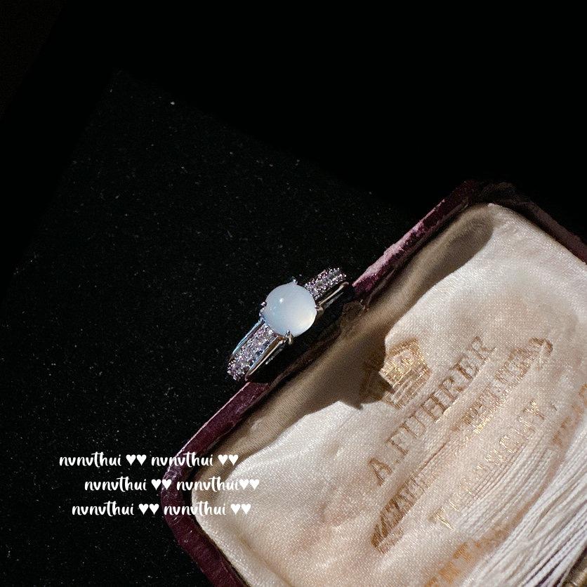 Ice Seed, Chalcedony Water Drop Gem Necklace, Water Spirit, High Ice Chalcedony Flower Earrings, Lychee Frozen Ring.