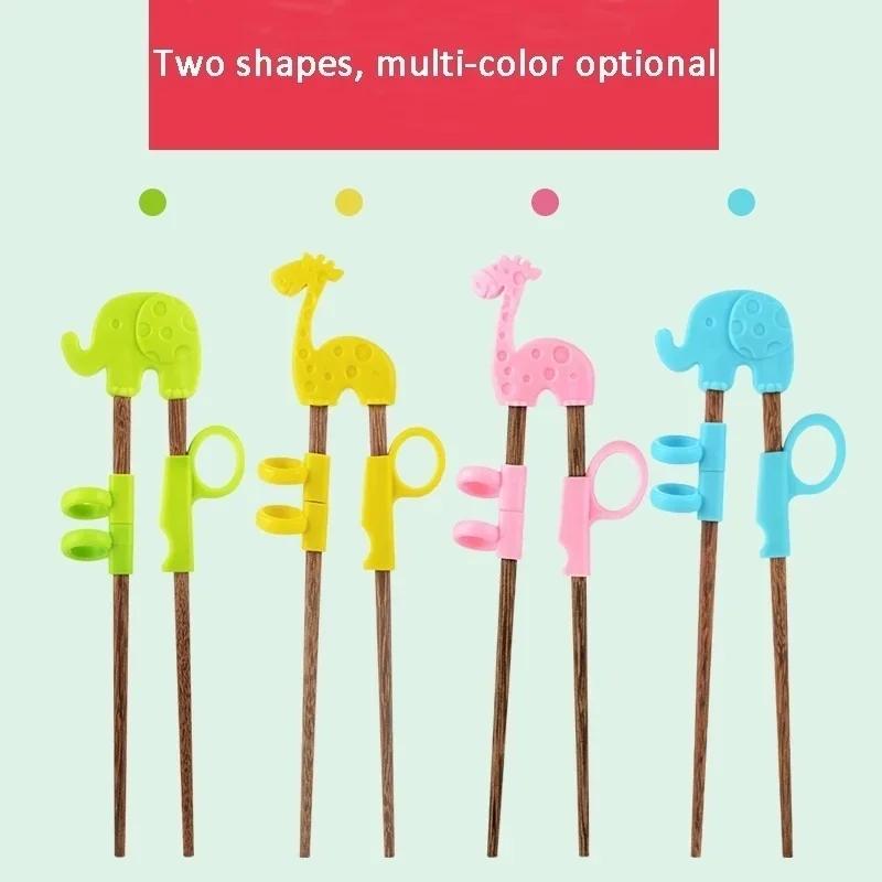 

1 комплект детских палочек для еды для детей, деревянные, мультяшные, многоразовые, соломенные, обучающие палочки для еды, товары для дома и ребенка, случайные random