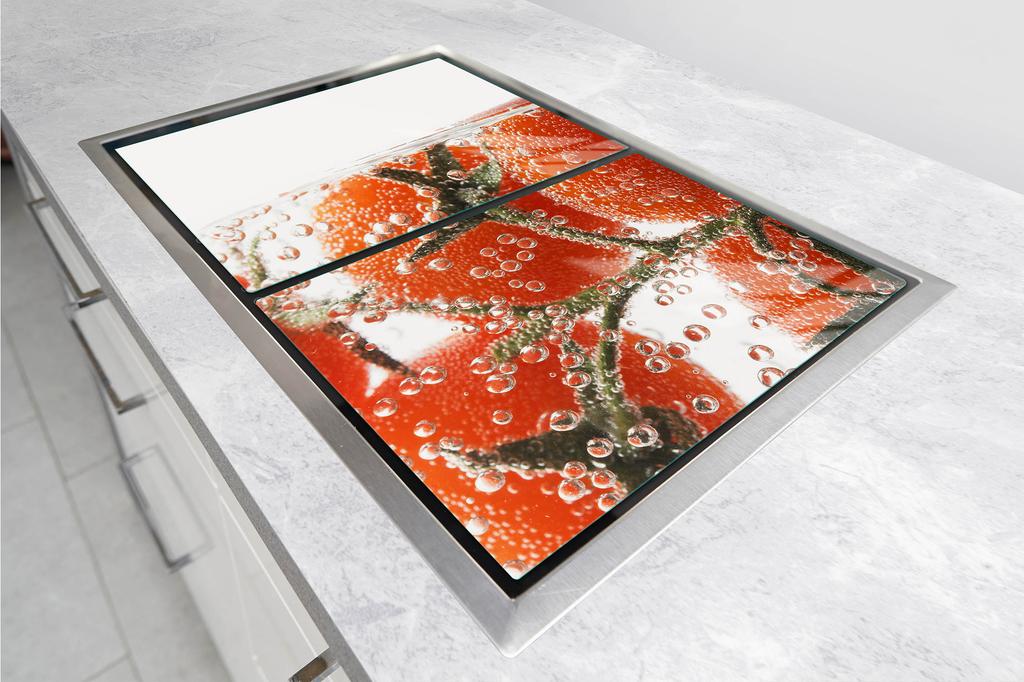 SZKLANA PŁYTA OCHRONNA NA KUCHENKĘ 70x52 POMIDOR