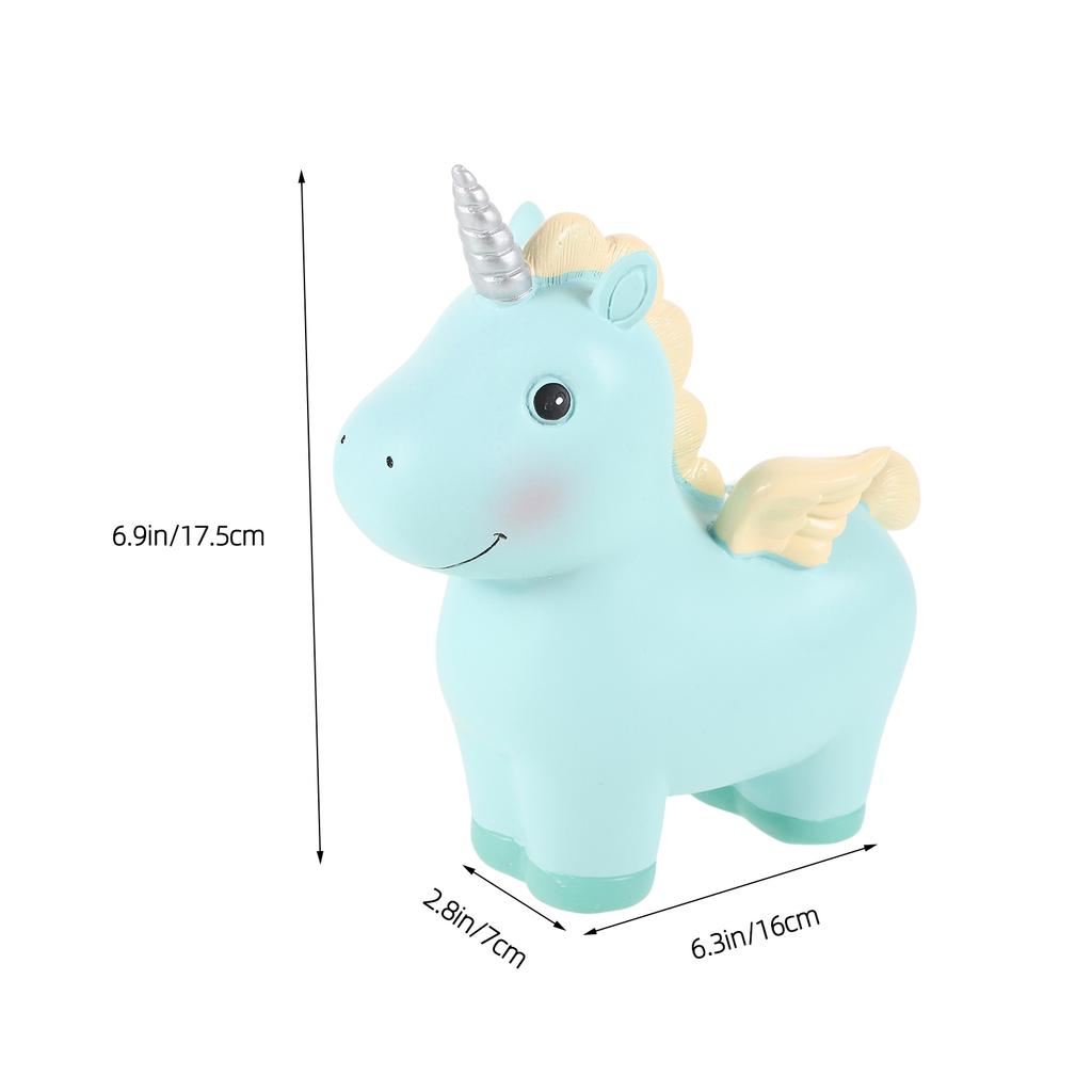 Unicorn Piggy Bank Pink Small Size Money Box for Kids Girls Toy Savings Storage Container Cartoon Decor 0362 Premium