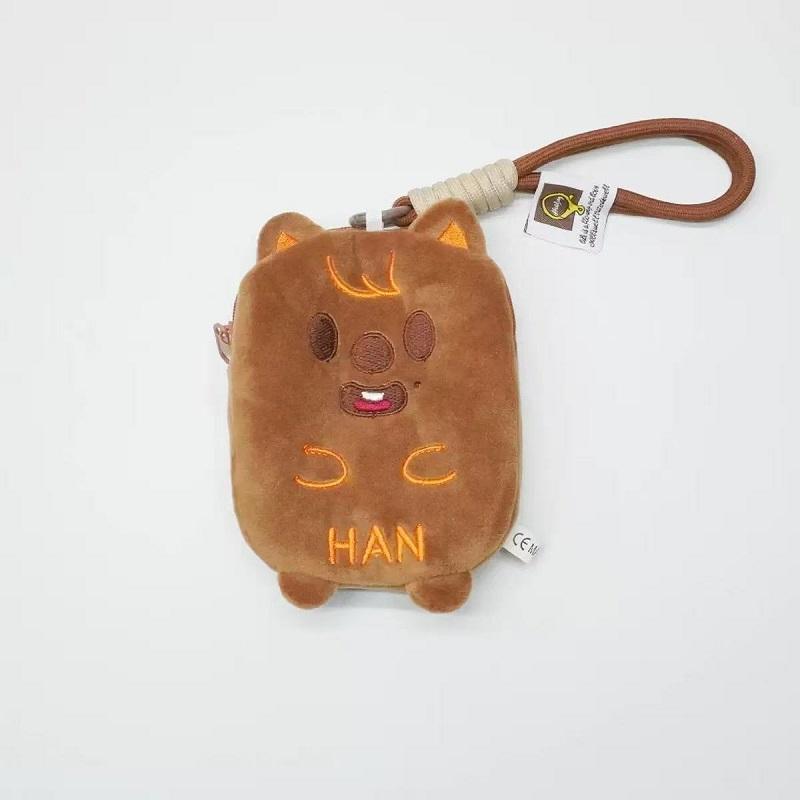 Latest Cartoon Plush Pencil Bag Makeup Bag Portable Cute Wallet Coin Bag Cartoon Bear Star Essential Gift