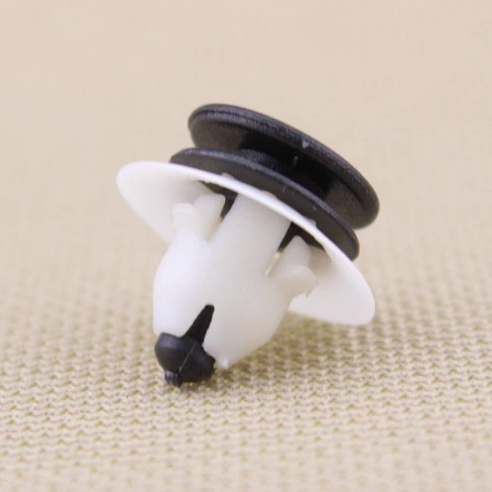 10PCS Nylon Black & White Trim Clips Retainer 30653441 For Volvo C30 C70