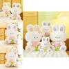Adorable Tulip Bunny Plush Toy Cuddly Stuffed Animal For Girls Birthday Gift